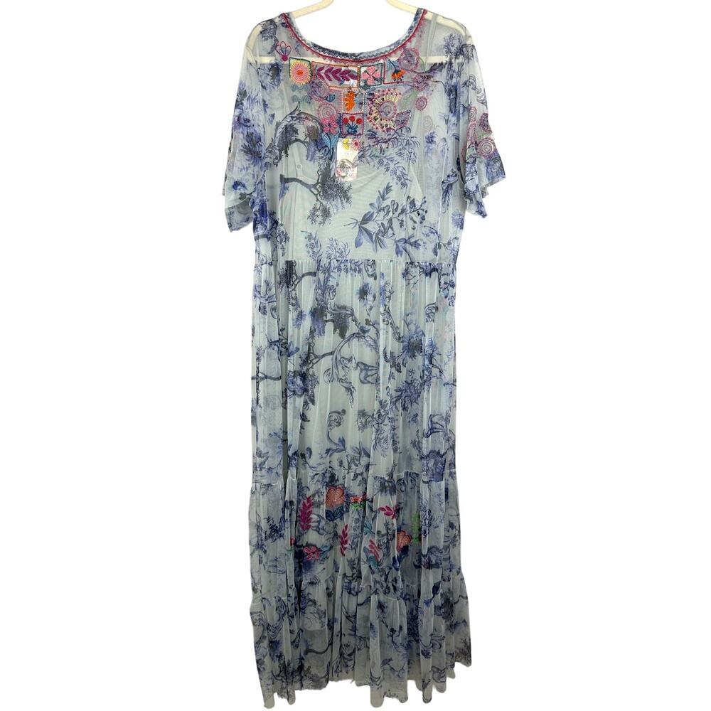 Johnny Was Logan Tiered Mesh Dress Size XXL NWT - Picture 8 of 16